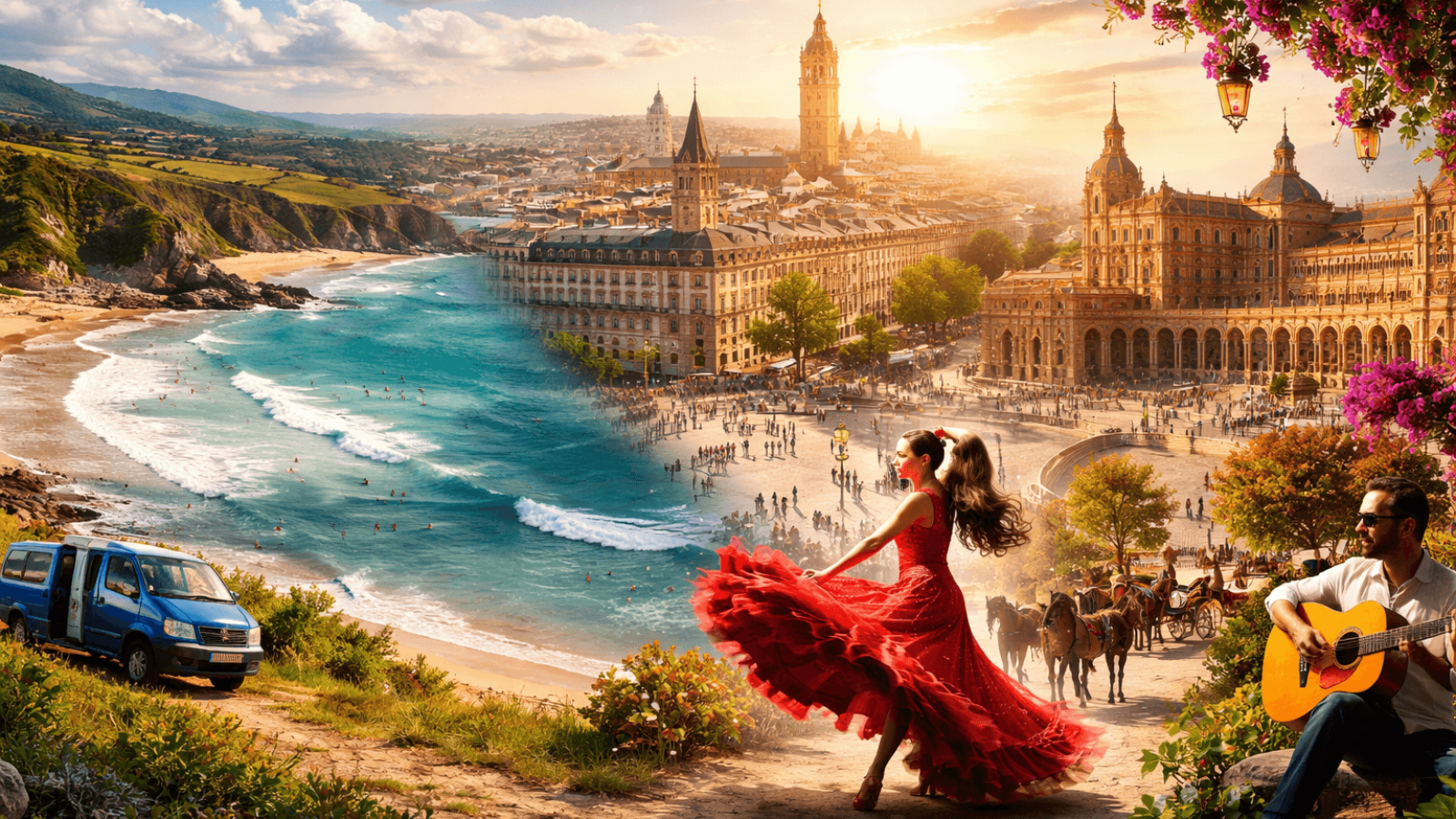 De las Olas de Cantabria al Arte del Sur: La Ruta Definitiva por los Contrastes de España